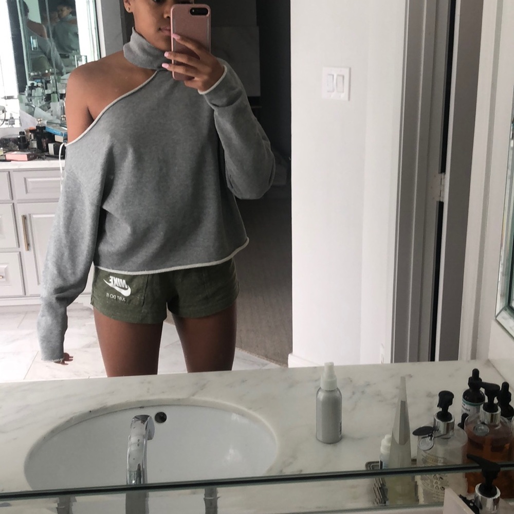 Women’s off the shoulder turtleneck sweater